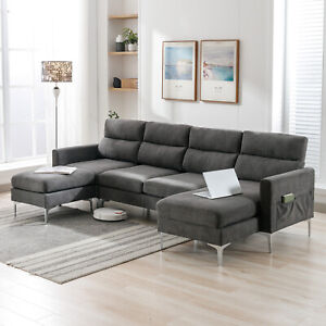U-Shaped Sectional Sofa Set Modern Convertible Couch Sofa Chairs for Living Room