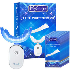 MySmile Teeth Whitening Kit 28PC Teeth Whitening Strips W/ 28 LED Light Tray