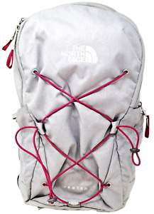 The North Face Jester Light Grey with Purple Strap Backpack