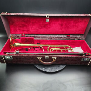 King Cleveland Trombone USA with Alligator Case & Mouthpiece - Fair Condition 🎶