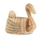Crate And Barrel Wicker Swan Natural And Gold