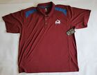 NHL NWT Official Licensed Avalanche Hockey Men's Team Polo Wine, Blue (BOX 89)