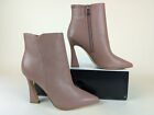 Nine West Torrie Dress Booties Womens 6.5 M Tan Leather Ankle Boots Shelf Pull