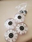 Roller Skate Wheels Luminous Light Up, with Bearings Outdoor Installed 4 Pack