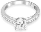 Swarovski 5032921 Women's Ring PRE-OWNED SIZE 7 Rhodium Finish Clear Crystals -