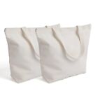 Acoavo 2 Pack Sublimation Tote Bags Bulk, Reusbale Lightweight Blank Medium G...