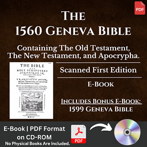 The Geneva Bible 1560 Edition with Apocrypha (E-Book) & Bonus 1599 Bible Ebook