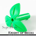 LEGO Minifigure GREEN Plant Flower Stem with 3 Leaves and Bottom Pin