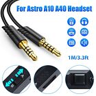 Replacement Aux Cable Mic Volume Control for Astro A10 A40 Gaming Headset Black