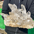 13.99LB Large Natural white Crystal Himalayan quartz cluster /mineralsls