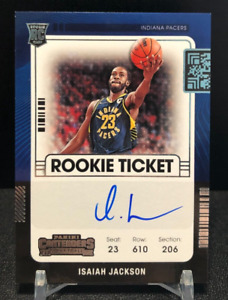 2021 Contenders Isaiah Jackson Rookie Ticket Variation Auto - Indiana Pacers