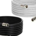 RG59 Coaxial Digital Cable Extension for Satellite TV VCR Video 25 50 100 ft