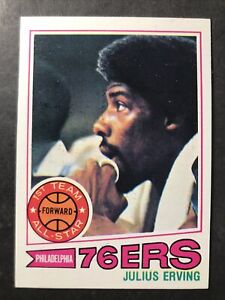 Julius Erving Dr J 1977-78 Topps Vintage Basketball Card #100 76ers HIGHER GRADE