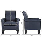 Modern Faux Leather Accent Chair Living Room Arm Chairs Comfy Single Sofa Chair