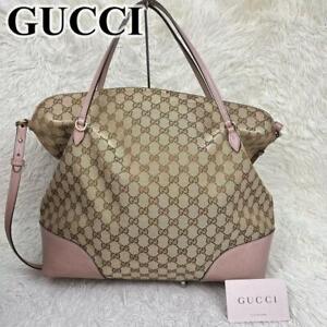 GUCCI tote bag shoulder bag 2way GG canvas A4 possible from Japan