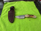 The Bone Collector BC-808 Hunting Knife With Leather Sheath & free shipping