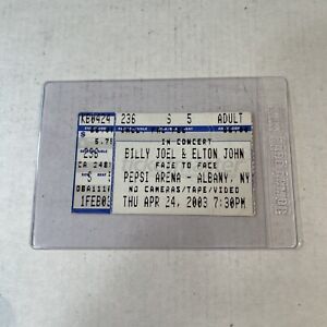 Billy Joel & Elton John Concert Ticket Stub From Pepsi Arena Albany NY 4-24-2003