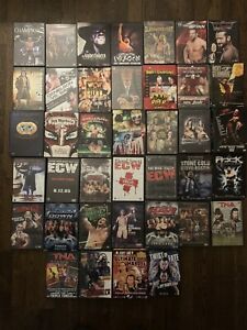 New ListingLot Of 40+  WWE WWF ECW WCW TNA + More Wrestling Collection DVDs Great Condition