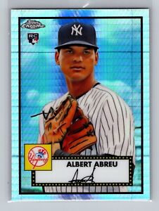 2021 Topps Chrome Albert Abreu PRIZM REFRACTOR ROOKIE CARD #60  New York Yankees