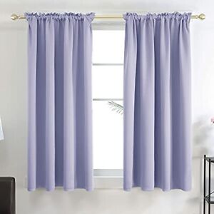 New Listing Thermal Insulated Curtains - Room Darkening 45 Inch 42x45 Inch Light Purple