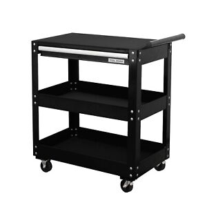 3 Tier Rolling Tool Cart,Utility Drawer Tool Cart with Wheels,350 lbs Capacity
