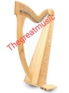 29 String Trinity Harp, Celtic Irish Harp, Irish Harp with Levers, Traditional C