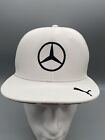Puma Hat Fitted One Size Cap White Mercedes AMG Hamilton Petronas Formula 1 Mens