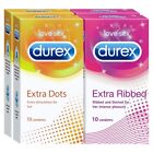 Durex Pleasure Packs (Condoms - 10 Count (Extra Dots) & 10 Count (Extra Ribbed)