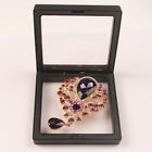 Best Gift!Vintage Rhinestone Purple Brooch Pin /Brand-New /With Box /Medium Size