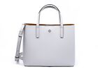SALE New Tory Burch BLAKE Gray Pebbled Leather Small Tote Crossbody Purse 85985