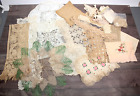 Vtg Lot Of Antique Lace Fabric Pieces Doilies Runners Collars 5 Lbs Doily