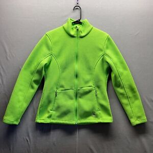 Spyder Ski Jacket Sweater Womens Large Green Knit Base Layer Outdoor Casual