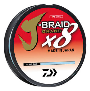 Daiwa J-Braid Grand x8 Island Blue - Braided Fishing Line w/ IZANAS Fiber