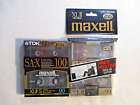 Mixed Lot 4 Cassette Tapes High Bias(2) Maxell XL II 90 (1)  SA-X 100, 1 XL II-S