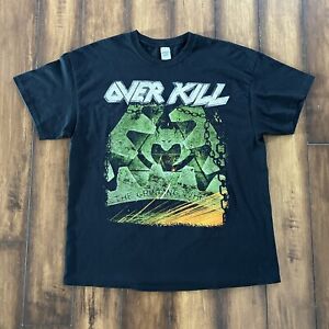 Official OVERKILL “THE GRINDING WHEEL” Shirt - Not A Reprint! Mean Green XL