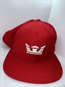 Vintage Starter Mens The Natural Supra Snapback Hat Red And White