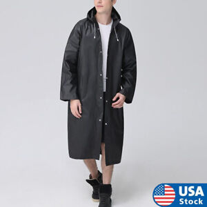 Packable Long Hooded Rain Jacket Waterproof Quick-drying Raincoat Poncho