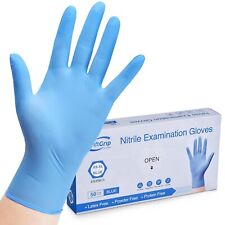 Disposable Nitrile Exam Blue 3-6mil Latex Free Medical Cleaning Food-Safe Gloves