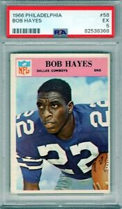 1966 Philadelphia #58 Bob Hayes PSA 5 EX Dallas Cowboys RC HOF Rookie