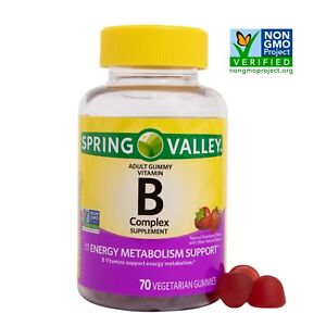 Spring Valley Vitamin B Complex Supplement Adult Vegetarian Gummies, 70 count