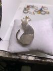 vintage handmade sterling silver marked mexico 925 cat kitten feline brooch