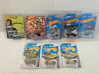 Hot Wheels Screen Time theme lot of 8 mint on card protective cases