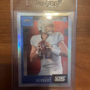 2020 Justin Herbert Score Rookie Silver Prizm Rookie Chargers