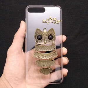 For Huawei Samsung OPPO Vivo Xiaomi Moto Google LG 3D Cute Retro Owl Hard Cover