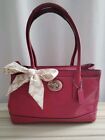 Vintage Coach Hot Pink Madeline Leather Tote Bag Handbag Satchel - Carryall