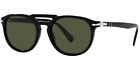 Persol Black Vintage-Style Soft Square Sunglasses - PO3279S-9531-52 - Italy