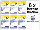 Ketone Test Strips 6x10 Pack (60 Strips) FreeStyle Optium Blood Abbott EXP 03/25