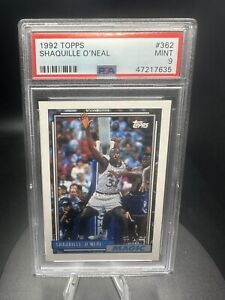 New Listing1992 Topps #362 Shaquille O'Neal Rookie Card RC Magic - PSA 9