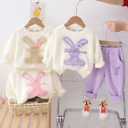 New Baby Girl Clothes Suit Children T-Shirt Pants Set Kid Toddler Casual Outfits