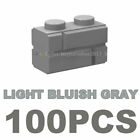 ️100x 1x2 LIGHT BLUISH GRAY Modified Masonry Profile Fit Bricks Wall 98283 Lot